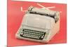 Manual Typewriter with Pink Background-null-Mounted Premium Giclee Print