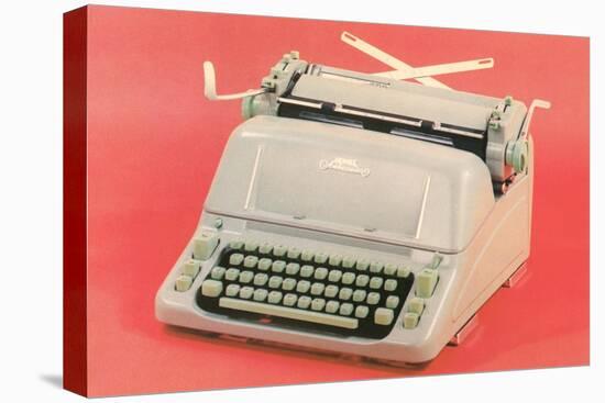 Manual Typewriter with Pink Background-null-Stretched Canvas