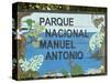 Manuel Antonio National Park Sign, Costa Rica, Central America-R H Productions-Stretched Canvas