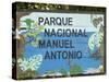 Manuel Antonio National Park Sign, Costa Rica, Central America-R H Productions-Stretched Canvas