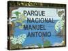 Manuel Antonio National Park Sign, Costa Rica, Central America-R H Productions-Stretched Canvas