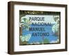 Manuel Antonio National Park Sign, Costa Rica, Central America-R H Productions-Framed Photographic Print