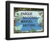 Manuel Antonio National Park Sign, Costa Rica, Central America-R H Productions-Framed Photographic Print