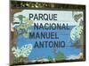 Manuel Antonio National Park Sign, Costa Rica, Central America-R H Productions-Mounted Photographic Print