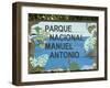 Manuel Antonio National Park Sign, Costa Rica, Central America-R H Productions-Framed Photographic Print