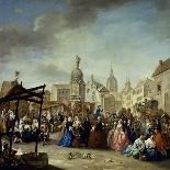 La Feria De Madrid En La Plaza De La Cebada, 1770-1780-Manuel De La Cruz Vazquez-Giclee Print