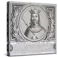 Manuel I of Portugal (Litho)-null-Stretched Canvas