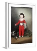 Manuel Osorio Manrique De Zuñiga, a Child with His Pets-Francisco de Goya-Framed Art Print