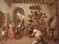 In the Kitchen of the Hacienda-Manuel Serrano-Mounted Giclee Print