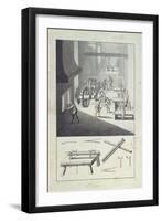 Manufacture of Cannons, Drawing for the 'Description Des Arts Et Métiers'-Louis Bretez-Framed Giclee Print