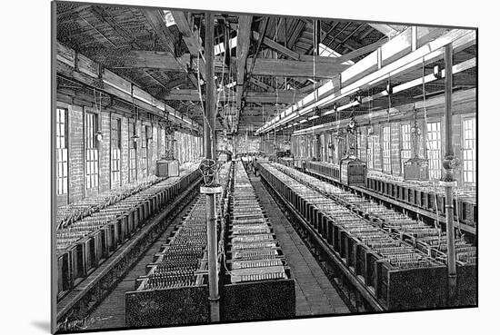 Manufacture of Electric Batteries, USA, 1887-null-Mounted Giclee Print