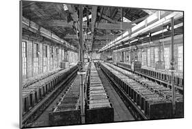 Manufacture of Electric Batteries, USA, 1887-null-Mounted Giclee Print