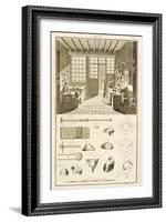 Manufacture of Hats and Hat Designs, from Encyclopedie Des Sciences et Metiers by Denis Diderot-null-Framed Giclee Print