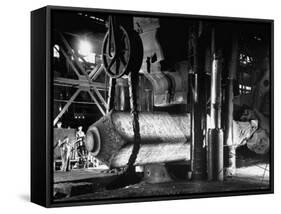 Manufacture of Large Steel Ingot-Fritz Goro-Framed Stretched Canvas
