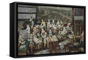 Manufacture of Playing Cards in Place Dauphine in Paris, Circa 1680, France, 17th Century-null-Framed Stretched Canvas
