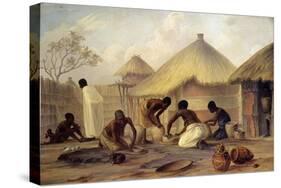 Manufacture of Sugar at Katipo - Making Pots to Contain It-Thomas Baines-Stretched Canvas