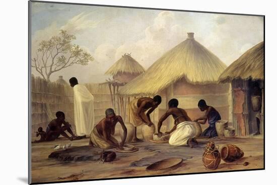 Manufacture of Sugar at Katipo - Making Pots to Contain It-Thomas Baines-Mounted Giclee Print