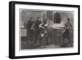 Manufacture of the Armstrong Gun at Woolwich Arsenal Down and Welding the Bars Previous to Coiling-null-Framed Giclee Print