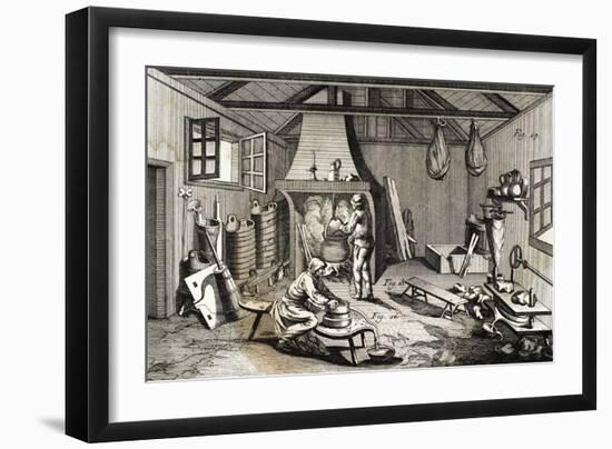 Manufacture of the Fromage D'Auvergne, 1877, France, 19th Century-null-Framed Giclee Print