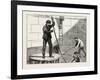 Manufacturing an Electric Telegraph Cable: Coiling Down the Cable in the Tank, 1873-null-Framed Giclee Print