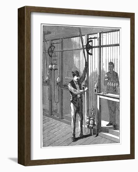 Manufacturing Electric Light Bulbs, C1883-null-Framed Giclee Print