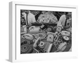 Manufacturing of Telephones at Western Electric Co-Yale Joel-Framed Premium Photographic Print