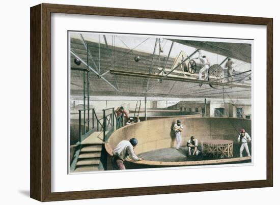 Manufacturing the transatlantic telegraph cable, c1865 (1866)-Robert Dudley-Framed Giclee Print