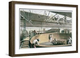 Manufacturing the transatlantic telegraph cable, c1865 (1866)-Robert Dudley-Framed Giclee Print