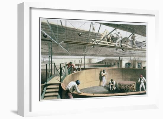 Manufacturing the transatlantic telegraph cable, c1865 (1866)-Robert Dudley-Framed Giclee Print