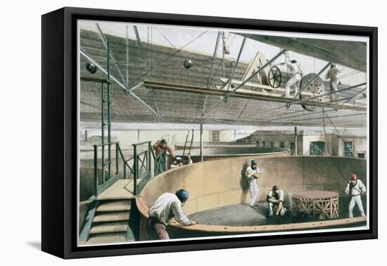 Manufacturing the transatlantic telegraph cable, c1865 (1866)-Robert Dudley-Framed Stretched Canvas