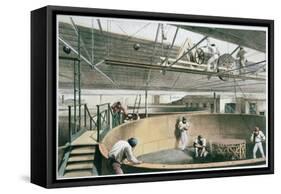 Manufacturing the transatlantic telegraph cable, c1865 (1866)-Robert Dudley-Framed Stretched Canvas