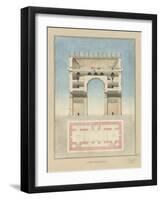 Manuscript and Graphic Description of the Arc De Triomphe, Paris-Jules-Denis Thierry-Framed Giclee Print