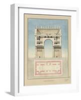 Manuscript and Graphic Description of the Arc De Triomphe, Paris-Jules-Denis Thierry-Framed Giclee Print