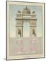 Manuscript and Graphic Description of the Arc De Triomphe, Paris-Jules-Denis Thierry-Mounted Giclee Print