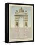 Manuscript and Graphic Description of the Arc De Triomphe, Paris-Jules-Denis Thierry-Framed Stretched Canvas