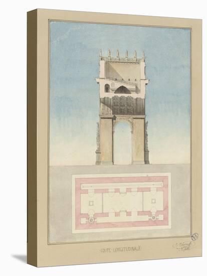 Manuscript and Graphic Description of the Arc De Triomphe, Paris-Jules-Denis Thierry-Stretched Canvas