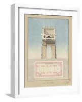 Manuscript and Graphic Description of the Arc De Triomphe, Paris-Jules-Denis Thierry-Framed Giclee Print