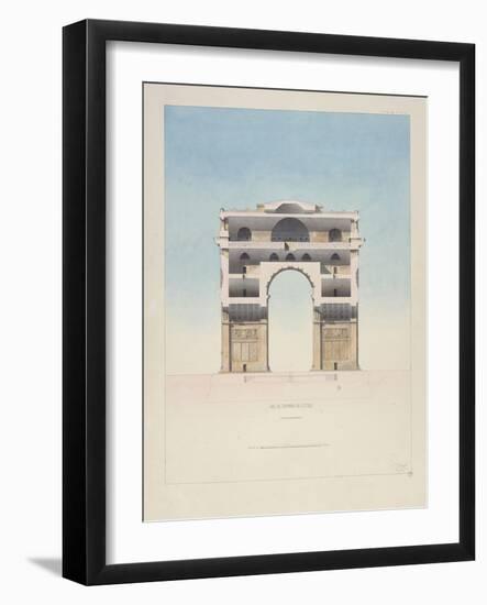 Manuscript and Graphic Description of the Arc De Triomphe.-Jules-Denis Thierry-Framed Giclee Print
