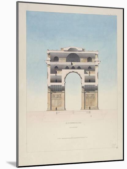 Manuscript and Graphic Description of the Arc De Triomphe.-Jules-Denis Thierry-Mounted Giclee Print