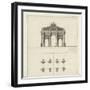 Manuscript and Graphic Description of the Arc De Triomphe-Jules-Denis Thierry-Framed Giclee Print