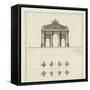 Manuscript and Graphic Description of the Arc De Triomphe-Jules-Denis Thierry-Framed Stretched Canvas