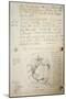 Manuscript by Giovanni Schiaparelli (1835-1910) from Study Notes on Mars Carried Out Between 1888 a-null-Mounted Giclee Print