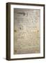 Manuscript by Giovanni Schiaparelli (1835-1910) with Notes on Mars Studies Carried Out Between 1888-null-Framed Giclee Print