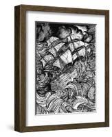 'Manuscript Found in a Bottle' by Edgar Allan Poe-Arthur Rackham-Framed Giclee Print