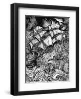 'Manuscript Found in a Bottle' by Edgar Allan Poe-Arthur Rackham-Framed Giclee Print