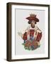 Manuscript Illumination of a King-null-Framed Giclee Print