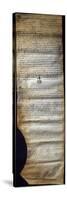 Manuscript in Library of Monastery of St Scholastica, Subiaco, Italy-null-Stretched Canvas