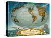 Manuscript Map of the World - Pan American World Airways, C.1942-null-Stretched Canvas