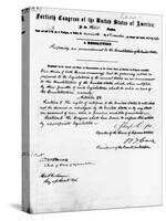 Manuscript of Fifteenth Amendment to the Constitution-null-Stretched Canvas
