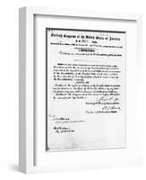 Manuscript of Fifteenth Amendment to the Constitution-null-Framed Giclee Print